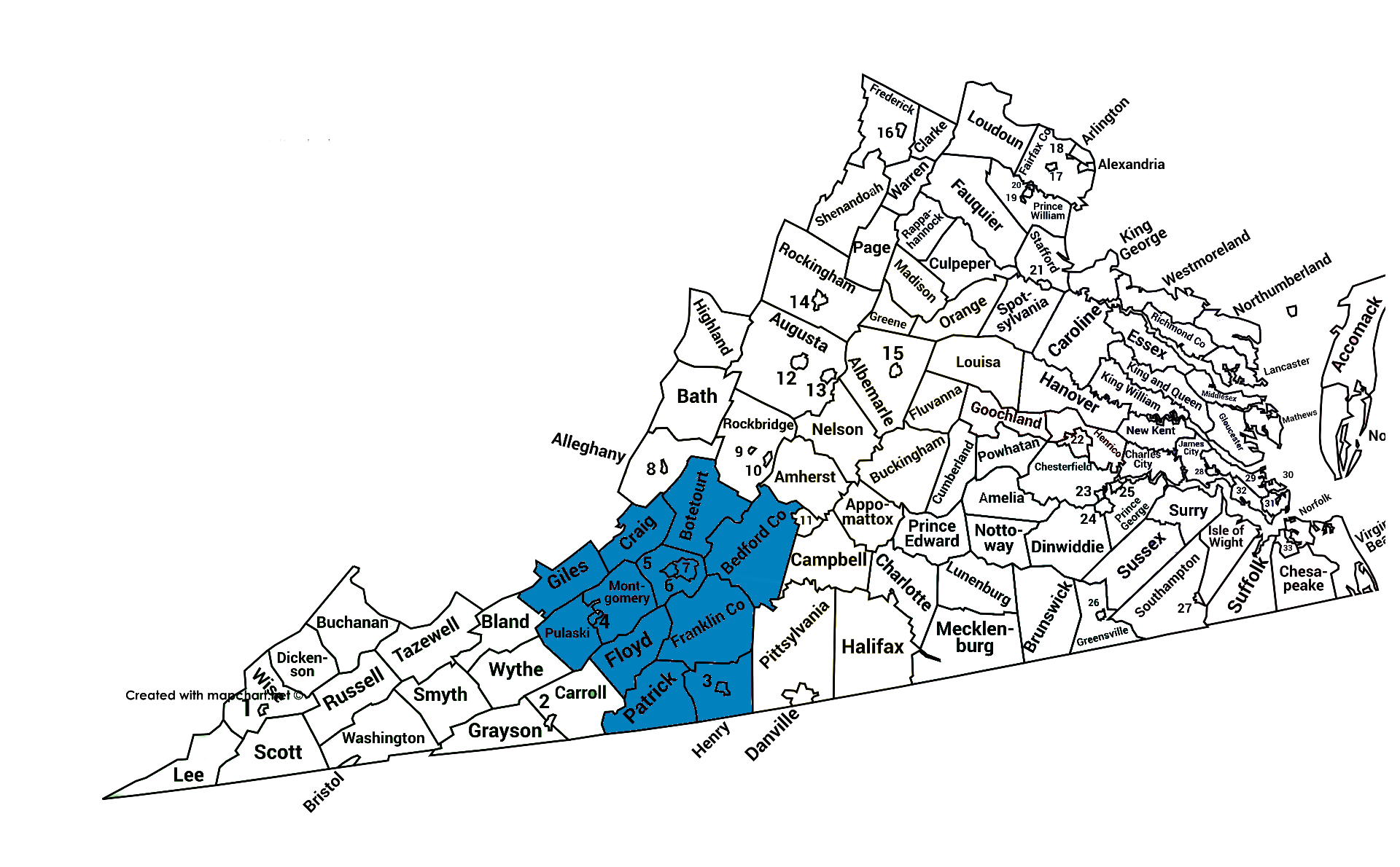 سوسن پیری کے علاقے کا نقشہ